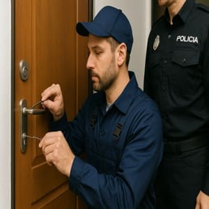 instalacion cerradura inteligente en puerta blindada en calle Julita Ramos